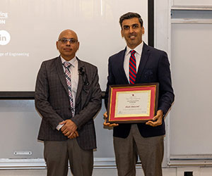 Dr. Hadi Ghasemi Receives the 2025 Career Innovator Award from Dean Sharma